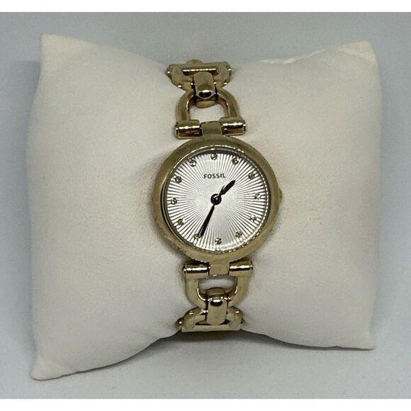 Fossil Olive ES3349 Women's Gold Stainless Steel Analog Dial Quartz Watch HME100 - Picture 1 of 11